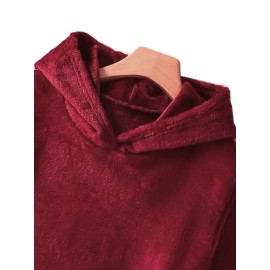 Cat Face & Letter Print Ear Decor Hoodie, Cute Kangaroo Pocket Asymmetrical Hoodies Sweatshirt, Women's Clothing