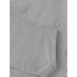 Fuzzy Cat Ear Hoodie, Loose Oversized Front Pocket Hooded Sweater, Loungewear & Casual Tops For Winter, Women's Clothing